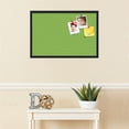 thumbnail image 3 of PinPix ArtToFrames 28x18 Custom Cork Bulletin Board Green Chevron   Poster Board Has a Fabric Style Canvas Finish, Framed in Satin Black (PinPix-518), 3 of 5