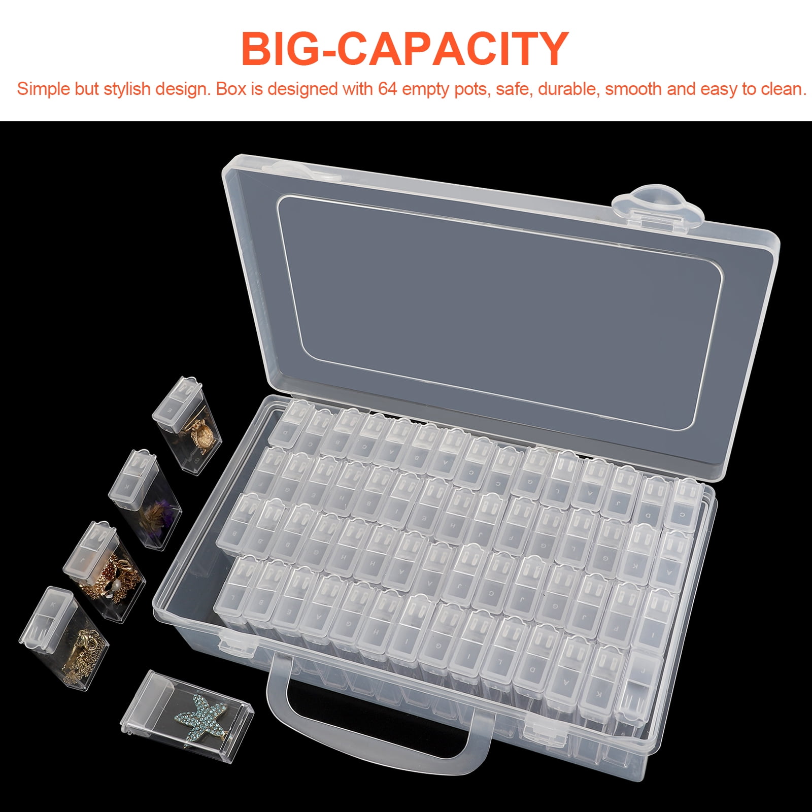 64 Grid Tic Tac Diamond Storage Container