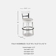 thumbnail image 7 of Signature Design by Ashley Valebeck Swivel Bar Stool, White, Upholstered Pub Height Chair with Linen Fabric Seat and 360-Degree Swivel, 7 of 7