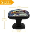 thumbnail image 4 of 4 Pcs Cabinet Handle Drawer Pulls Eagle Knobs with Screws Square Furniture Office Cabinet Knob Decoration, 4 of 8