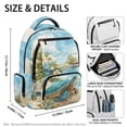 thumbnail image 5 of FKELYI School Backpack for Kids Frangipani Flower Sea Turtle Print Schoolbag 17 Inch School Backpacks Casual Daypack Travel Rucksack Knapsack for Elementary Student, 5 of 6