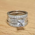 thumbnail image 4 of K-KED Luxury 925 Silver Filled Ring Women Wedding Sparkly Cubic Zircon Ring Sz 6-10-7-Gold, 4 of 6