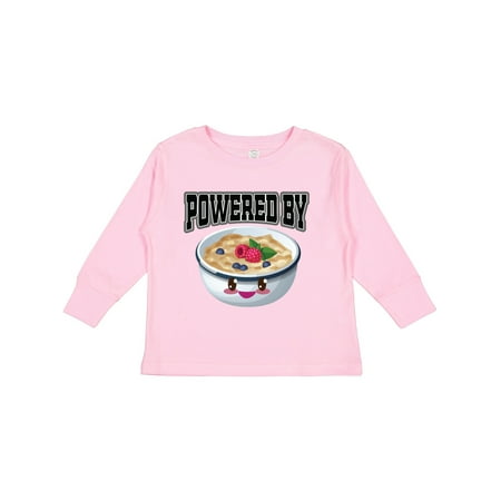 

Inktastic Powered by Oatmeal Gift Toddler Boy or Toddler Girl Long Sleeve T-Shirt