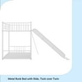 thumbnail image 6 of Metal Bunk Bed with Slide, Twin over Twin, White, 6 of 10