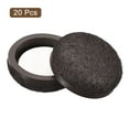 thumbnail image 3 of Furniture Sliders, 20 Pack 1" - Formed Felt Round Sliding Pads, Chair Glides for Carpeted Hardwood Floors (Brown), 3 of 6