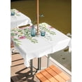 thumbnail image 2 of Outdoor Tablecloth with Umbrella Hole for Patio/Picnic/Party/Camping, Pink Green Spring Waterproof Table Cloth Square Cover Washable, Floral Eucalyptus Leaves Watercolor Plant (54"x 54"), 2 of 8