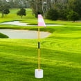 thumbnail image 6 of yotijar Golf Putting Green Flag and Hole Cup Fiberglass Flagpole Flagpoles Pink White, 6 of 8