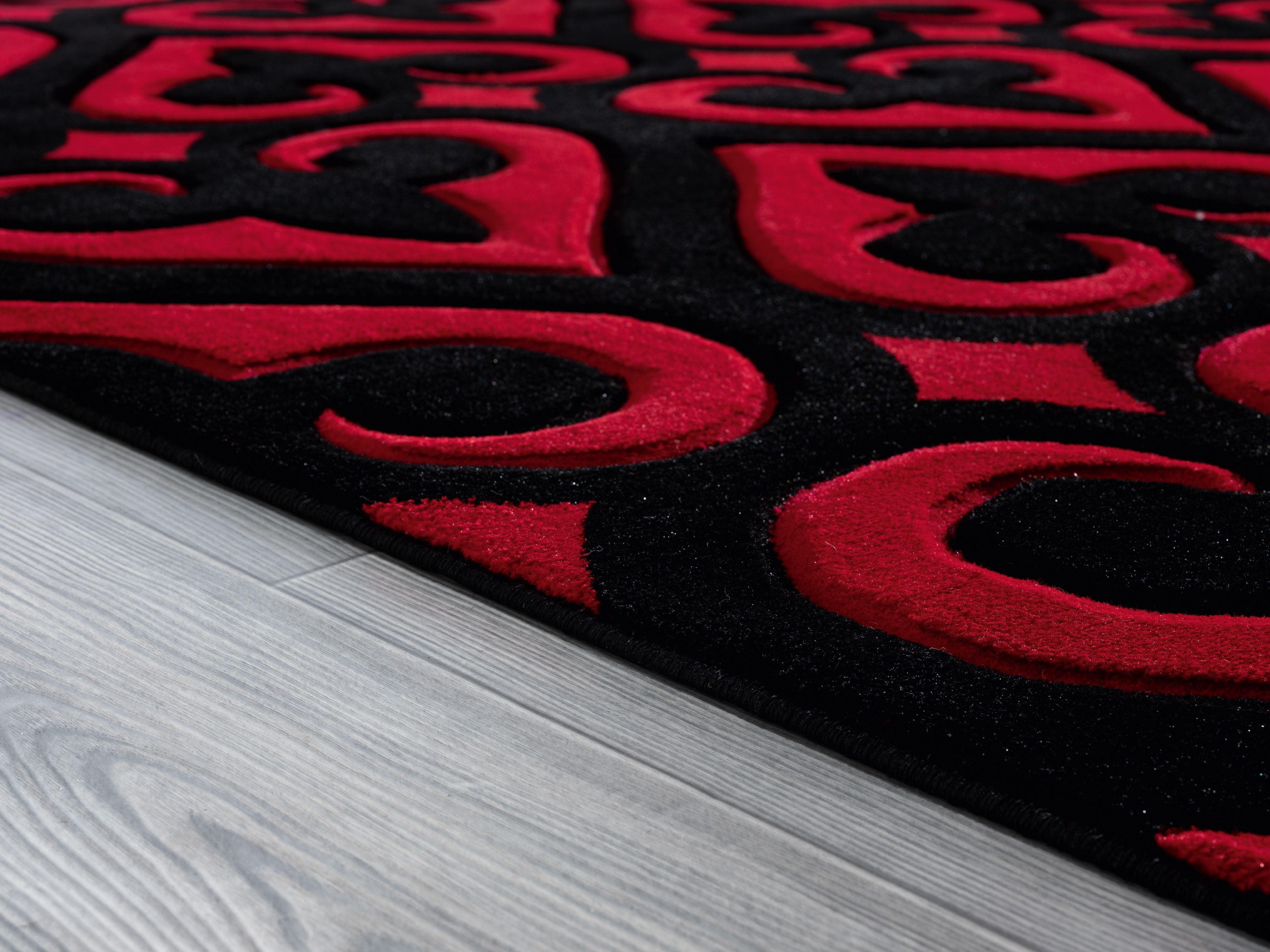 United Weavers Drachma Benachi Modern Geometric Runner Rug, Red, 2'7" x 7'4"