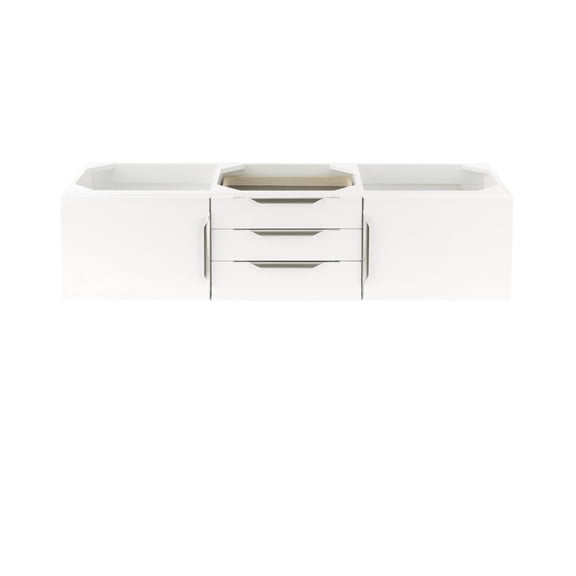 James Martin Vanities 983-V59d Columbia 59" Double Wall Mounted Vanity Cabinet - White