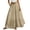 Khaki, variant on XINPING Midi Skirts for Women Plus Size Relaxed Fit Solid Color Lightweight Vacation Outfits Long Skirts for Women Boho Maxi Skirt with Pockets