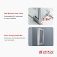 thumbnail image 4 of UKS05-3/8" (10mm) Sliding Glass Shower Door, 61-65" W x 80" H Frameless Bathroom Door with Easy-Cleaning Coating, 4 of 9