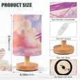 thumbnail image 3 of Aircraft Clouds Pink Airplane Table Lamp USB Bedside Desk Nightstand Lamp Printed Gifts Small Lamp Wood Base for Bedroom Living Room Kids Room College Dorm, 3 of 7