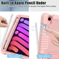 thumbnail image 4 of ELEHOLD Rugged Hybrid Case for iPad Mini 6 2021, Three-Layer Full Protection Hidden Kickstand Pencil Holder Shockproof Durable Case for iPad Mini 6th Gen (Rosegold), 4 of 7