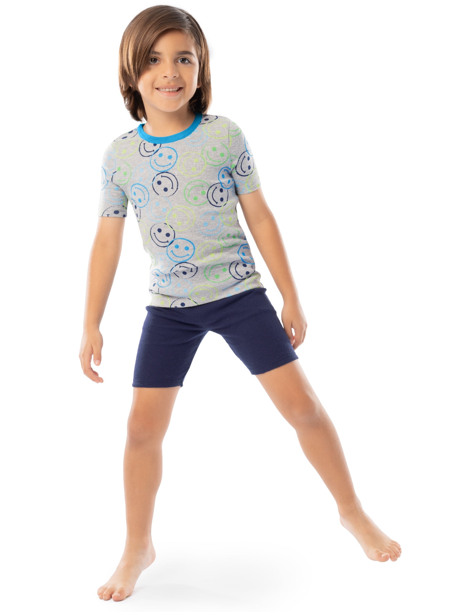 Fruit of the Loom Boy's Energize Snug Fit Pajama Sleep Sets, 4-Piece, Sizes 4-12