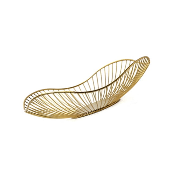 Elegant Metal Wire Fruit Basket Snacks Bread Storage Tray Decorative Centerpieces for Dining Table Or Living Room