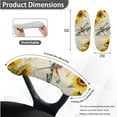 thumbnail image 6 of FKELYI Sunflower Dragonfly Print Soft Office Chair Slipcover Anti-Dust Removable Computer Chair Slipcovers with 2 Pcs Arm Rest Covers Furniture Protector, 4 Pcs Set, 6 of 7