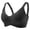 Black, variant on Bxsruta Women's Plus Size Seamless Push Up Sports Bra Wirefree Breathable for Yoga with Back Support Straps