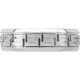 thumbnail image 5 of Sterling Silver Ss 6mm Brushed Fancy Band Size 7.5 Made In United States qwb110b-7.5, 5 of 6
