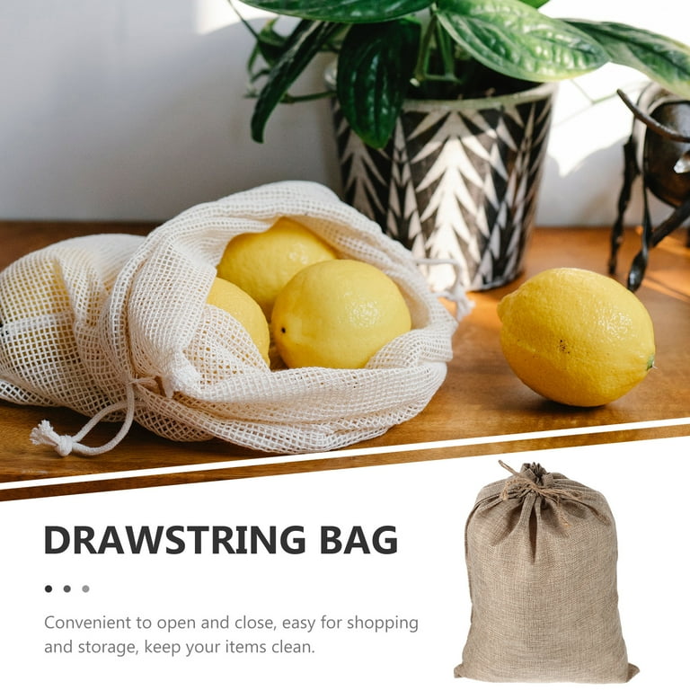 Koolleo 6pcs Burlap Bags Drawstring Storage Pouches Potato Sacks Reusable Vegetable Bags Walmart