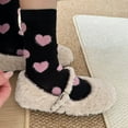 thumbnail image 5 of Caywon Unisex Casual Valentine's Day Heart Print Cotton Socks Knitted Mid Calf Socks Soft Cotton Fabric Comfortable for Daily Wear Adorable Heart Patterns, 5 of 5