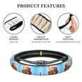 thumbnail image 6 of Daiia Steering Wheel Covers Trip To London Elastic Skidproof Steering Wheel Protective Cover Case Steering Wheel Protector Comfortable Protective Case For Suv Sedan Decor, 6 of 8