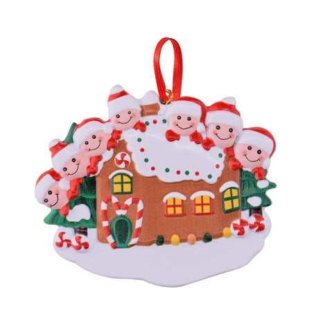 

XIAOFFENN 2021 Christmas House Family Prevention Pendant Home Decoration Christmas Tree Ornaments Pendant