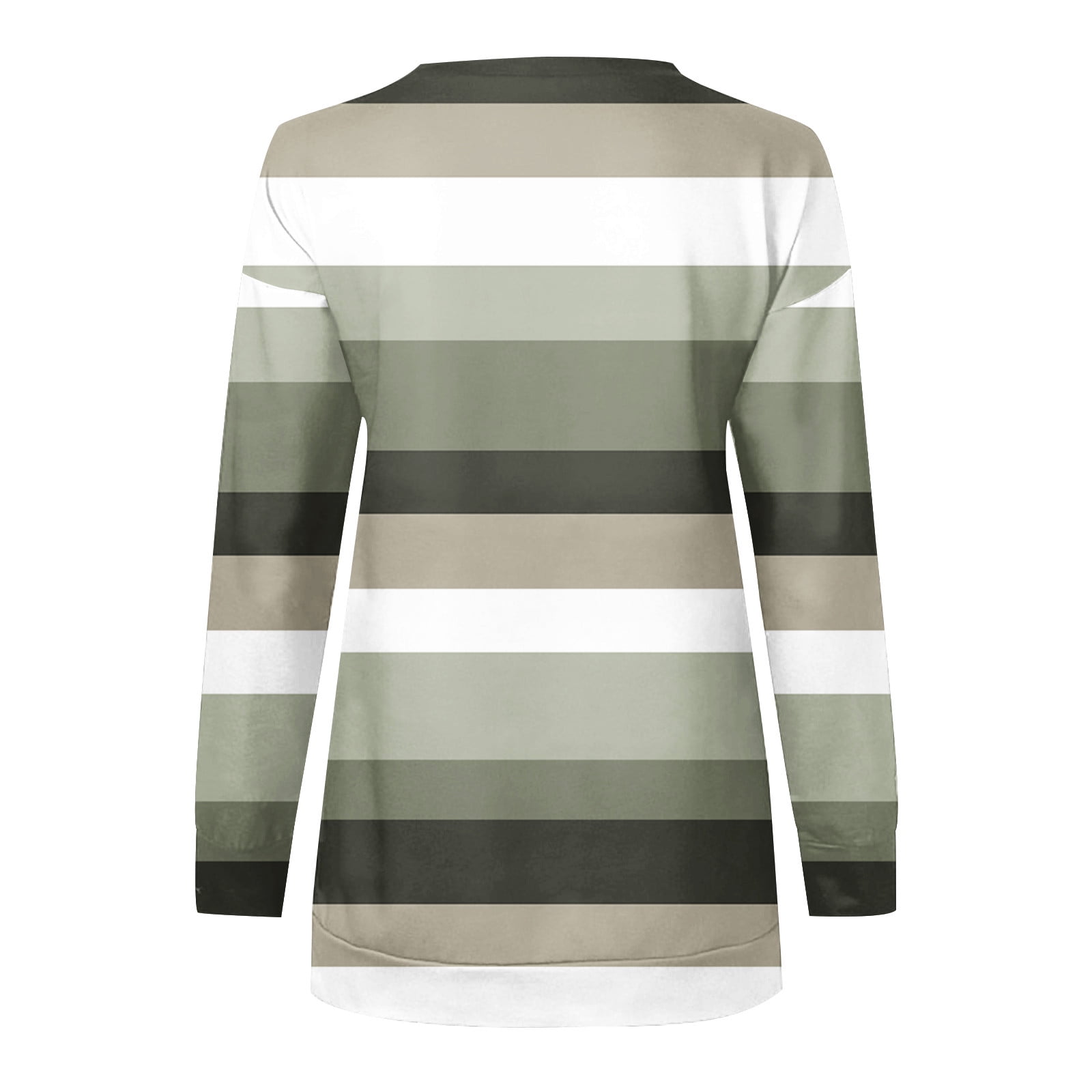 Tシャツ・カットソー HUECLOSET Stripe Collar MTM 25KERO157 Miluxas Women Harajuku Oversized Stripe Casual Long Sleeves