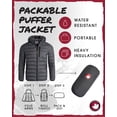 thumbnail image 2 of CANADA WEATHER GEAR Men's Puffer Jacket - Lightweight Nylon Packable Winter Coat for Men (M-XXL), 2 of 7