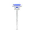 thumbnail image 3 of Angara Natural 1.6 Ct. Tanzanite with Diamond Classic Ring in 14K White Gold for Women (Ring Size: 6), 3 of 9