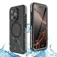 thumbnail image 2 of for iPhone 16 Pro Case Waterproof, Built in Screen Protector Dropproof Dustproof Shockproof Full Body Protective Rugged Compatible with Magsafe Ring Kickstand Heavy Duty Phone Case, Red, 2 of 9