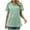 Green, variant on Scyoekwg Womens Casual Short Sleeve Tops V Neck Lace Patchwork Tshirt Solid Color Lightweight Loose Trendy Blouses (Pink,XXL)
