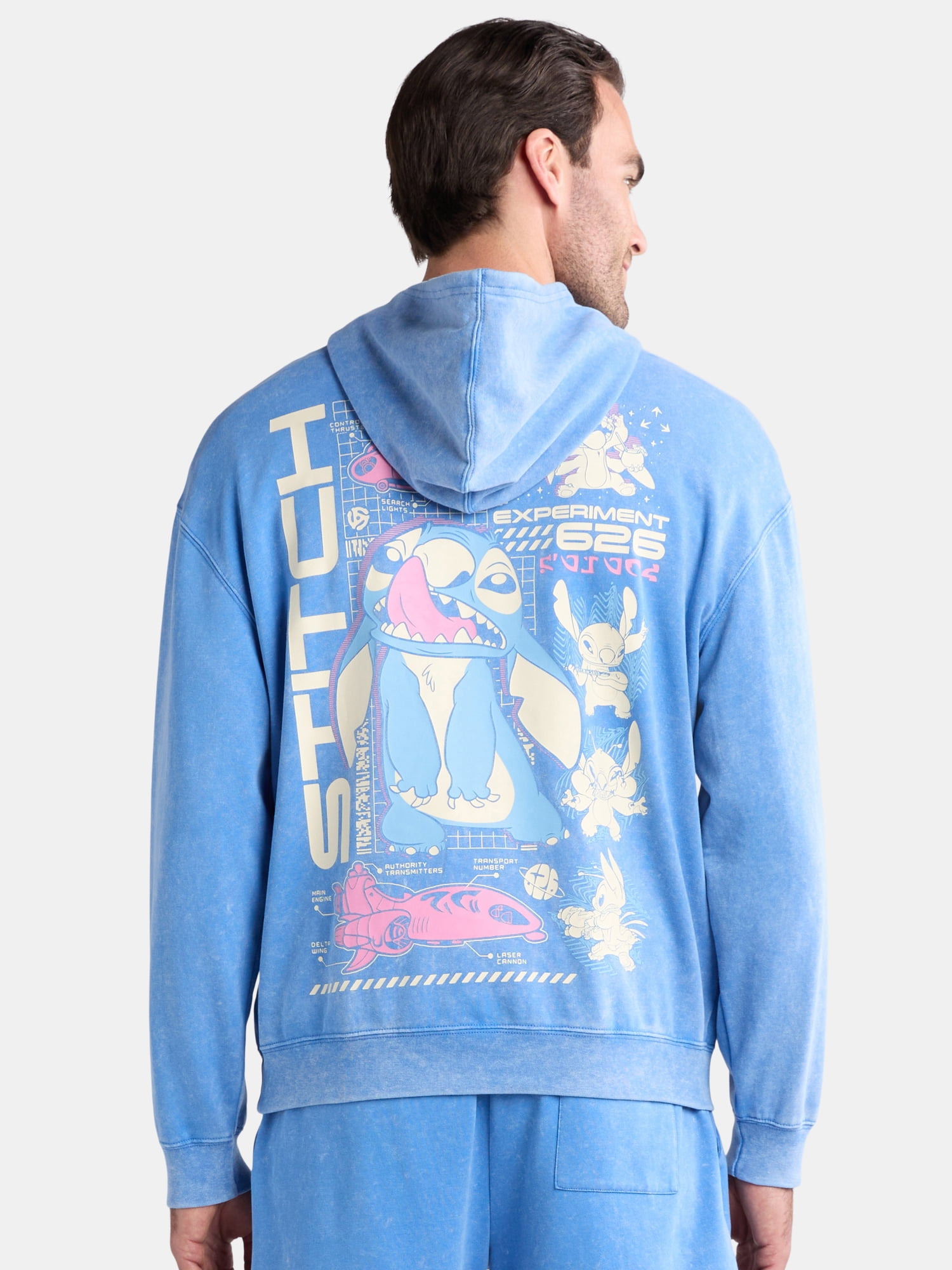 Stitch, Men's & Big Men's 626 Graphic Hoodie, Sizes XS-3XL