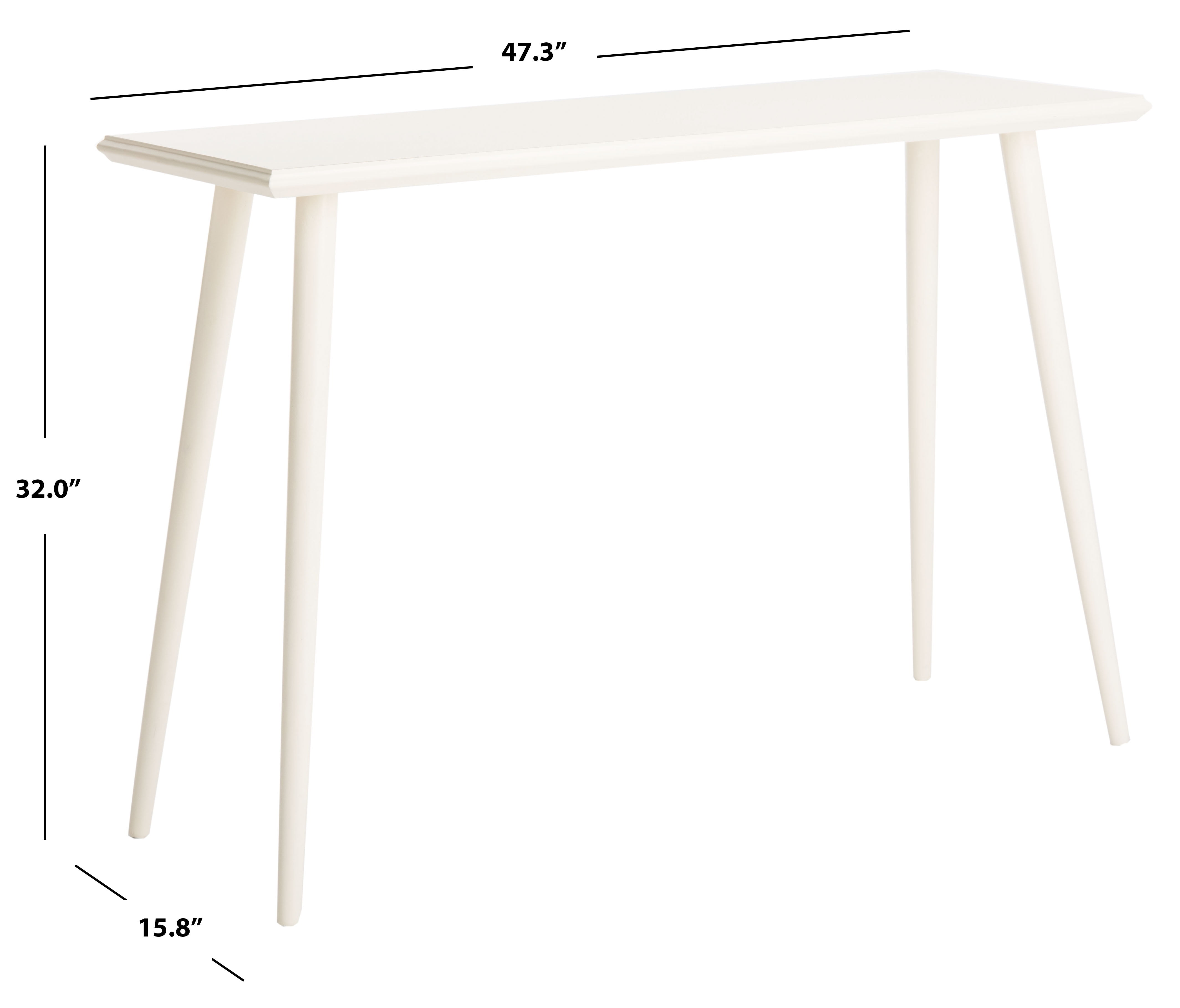 Safavieh Marshal Modern Solid Sleek Console Table White Walmart