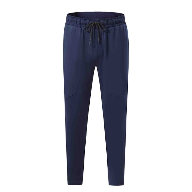 Pantalones deportivos de color liso para hombre, de pierna recta y con cordón, para tiempo libre