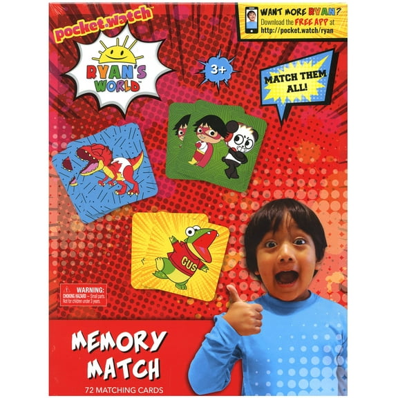 Pocket Watch Ryan's World Memory Match Game