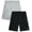 Grey Heather/Black, variant on RBX Boys Athletic Shorts - 2 Pack Performance Mesh Jersey Gym Shorts with Elastic Waistband (8-16)