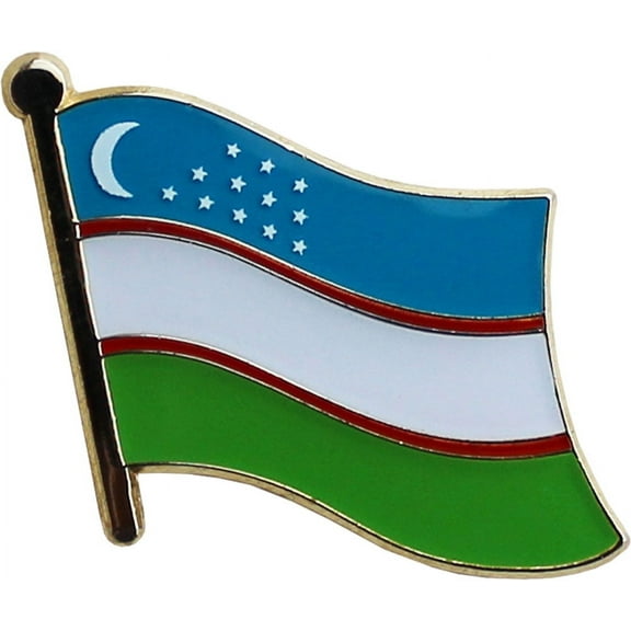 Uzbekistan Flag Lapel Pin
