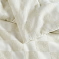 thumbnail image 2 of TRULY SOFT Textured Checkered Cream King 3 Piece Comforter Set, Solid Color Themed, Oeko-TEX Certified Confidence, 2 of 9