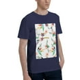 thumbnail image 2 of Bingfone Pretty Floral With Leaves Men'S Loose Fit Short-Sleeve Pocket T-Shirt, 2 of 7