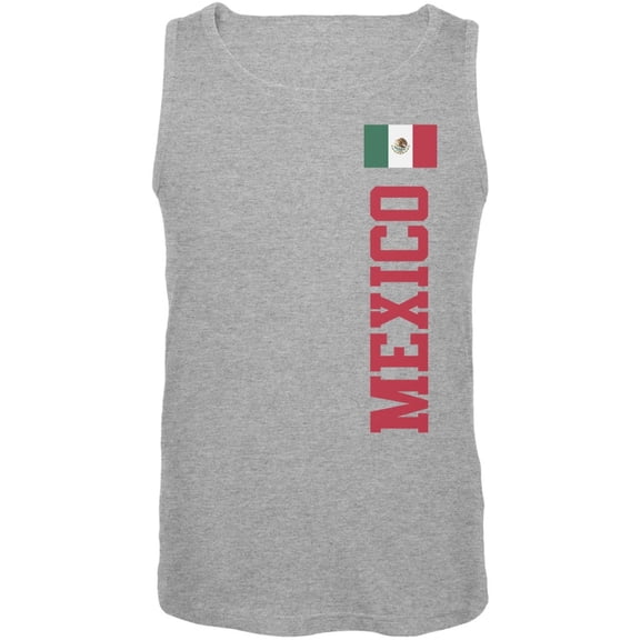 World Cup Mexico Heather Grey Adult Tank Top - 2X-Large