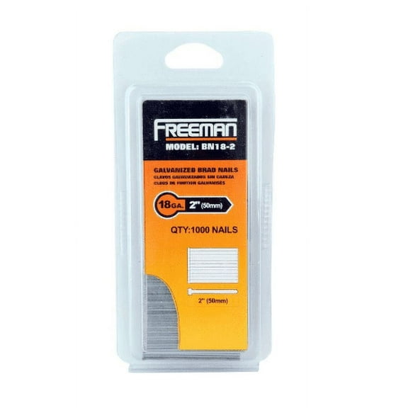 Freeman BN18-2 18-Gauge 2" Glue Collated Brad Nails (1000 Count)