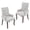 Beige, variant on MIKIBAMA Set of 2 Beige Chenille Upholstered Dining Chairs with Armrest, Tall Back Tufted Side Chair, Solid Wood Legs for Home Dining