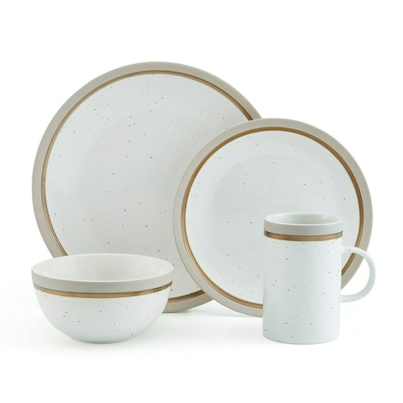 Pfaltzgraff® Ezra Taupe 16-Piece Dinnerware Set Round