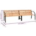 thumbnail image 4 of vidaXL Twin Garden Bench 241 cm Chinese Fir Wood, 4 of 4