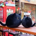 thumbnail image 4 of BESTSKY Cat Stuffy Black Cat Plush Toy Funny Stuff Cat Pillow Weighted Stuffed Animals Style 2 30cm, 4 of 4