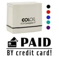 thumbnail image 3 of Printtoo Paid By Credit Card Self Inking Rubber Stamp Pre-Inked Office Stamp- Home Office Business Stationery, 47 x 20 mm Purple, 3 of 7