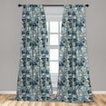 thumbnail image 5 of Grunge Curtains 2 Panels Set, Hand Painted Style Triangles and Blots Simple Geometric and Composition, Window Drapes for Living Room Bedroom, 56"W X 63"L, Multicolor, by Ambesonne, 5 of 5