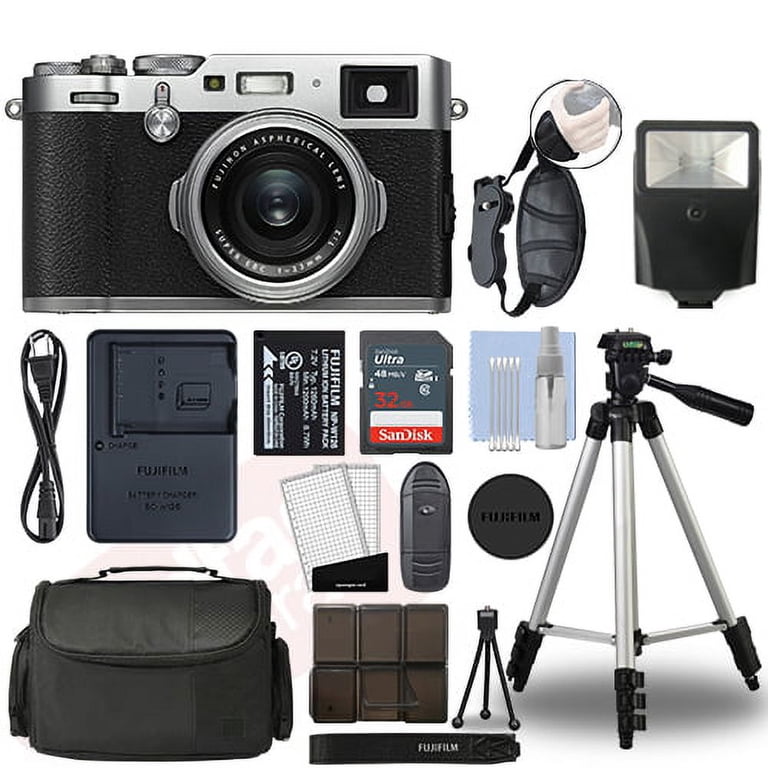 Fujifilm X100F 24.3MP Digital Camera Full HD Wi-Fi Silver + 32GB