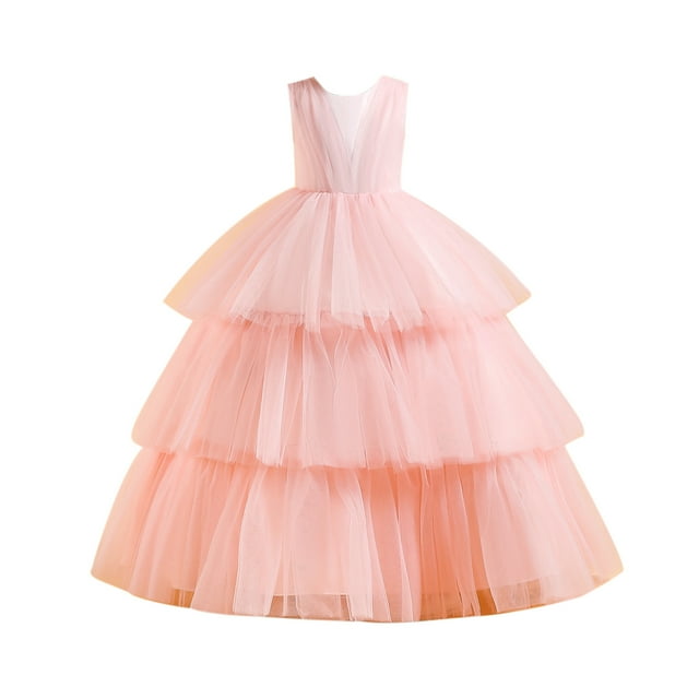 Robe Sans Manches en Maille pour Fille Robe de Demoiselle d'Honneur Robe de Fête de Mariage