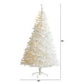 thumbnail image 2 of Nearly Natural 8' Pine Artificial Christmas Tree Prelit with LED Lights, White, 2 of 7